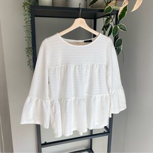 NWT J. Crew Bell Sleeve Tiered Top